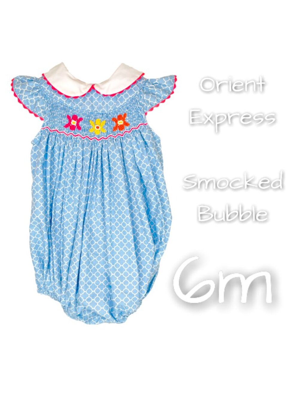 Baby Girl Floral Ruffle Flutter Sleeve Smocked Bubble Romper Outfit 6m